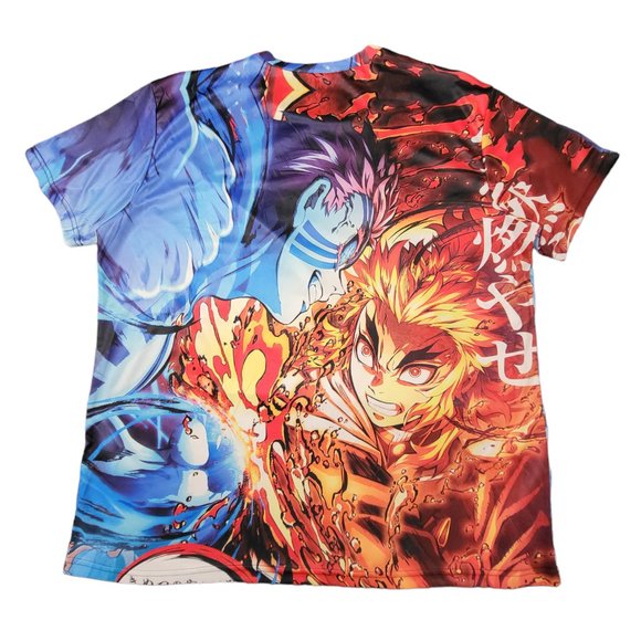 Men's Demon Slayer Sublimation Rengoku Shinjurou Anime Short‎ Sleeves T-shirt - Picture 3 of 6